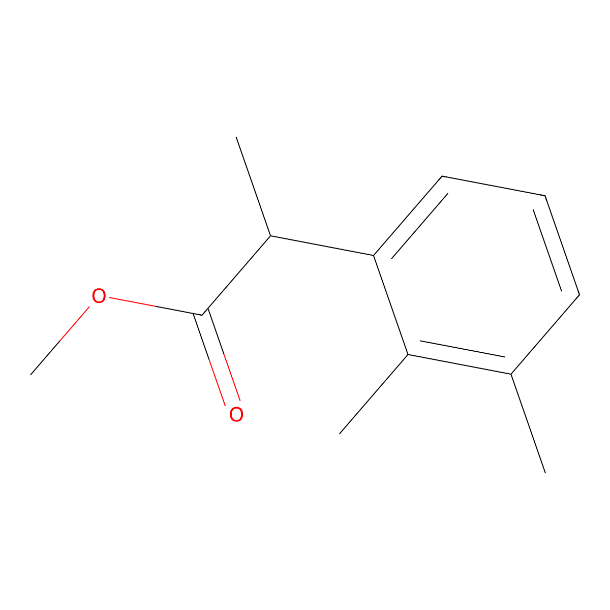 Methyl 2-(2,3-dimethylphenyl)propanoate molecular structure, CAS 62528-58-9