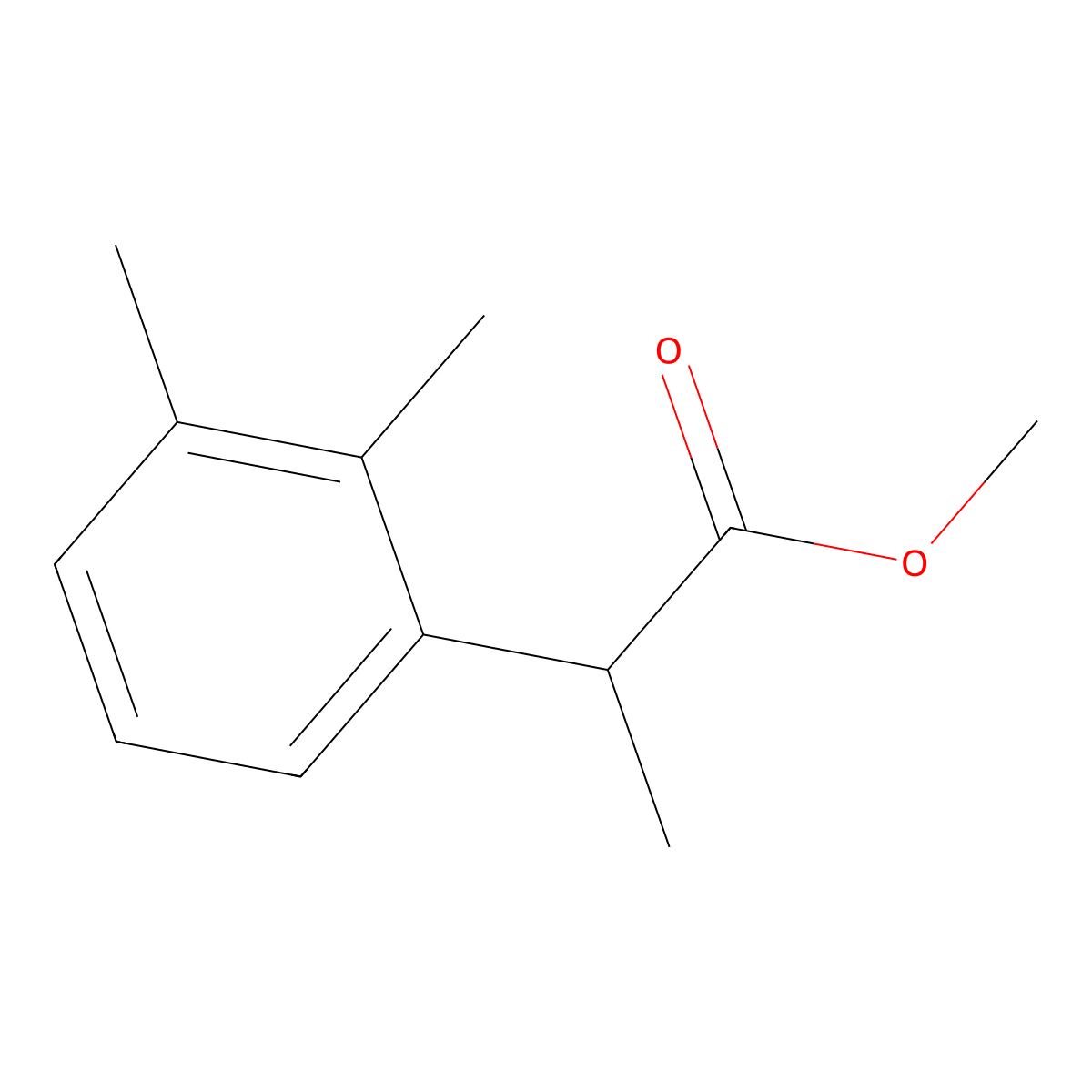 Methyl 2-(2,3-dimethylphenyl)propanoate molecular structure, CAS 62528-58-9