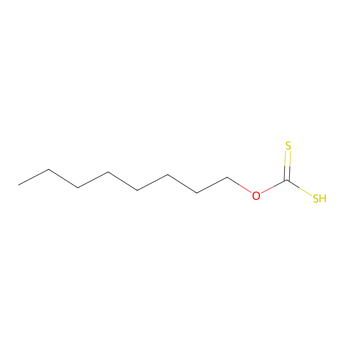 O-Octyl hydrogen dithiocarbonate molecular structure, CAS 6253-37-8