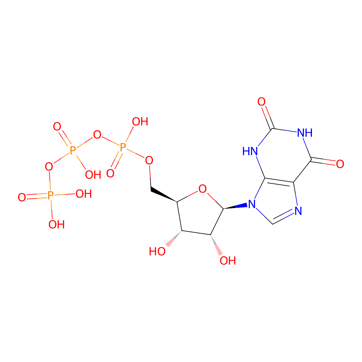 Xanthosine 5'-triphosphate molecular structure, CAS 6253-56-1