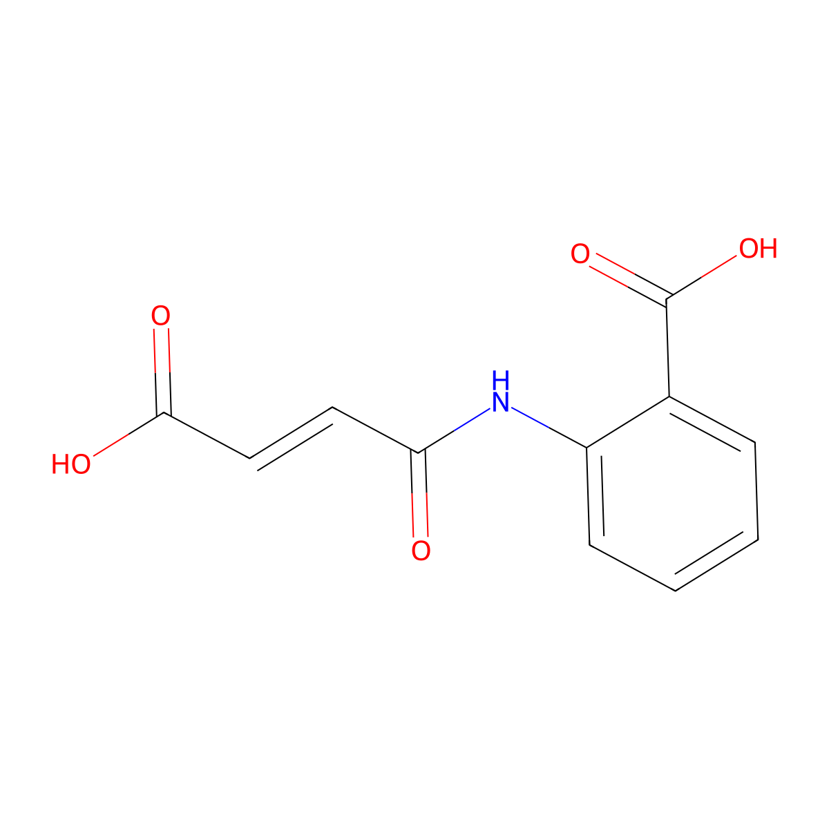 2-(3-Carboxyprop-2-enamido)benzoic acid molecular structure, CAS 62530-49-8