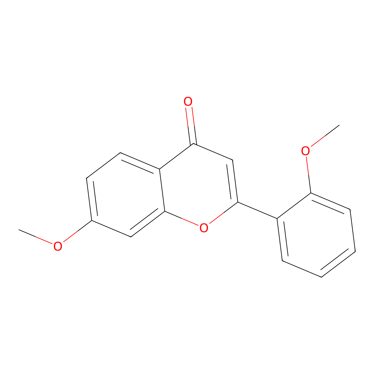 7,2'-Dimethoxyflavone molecular structure, CAS 62536-78-1
