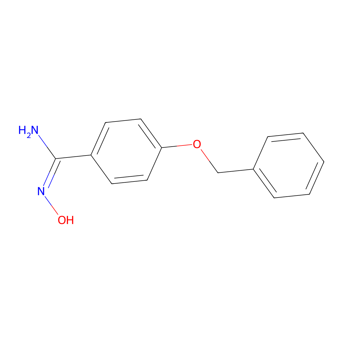 N'-hydroxy-4-phenylmethoxybenzenecarboximidamide molecular structure, CAS 62536-94-1