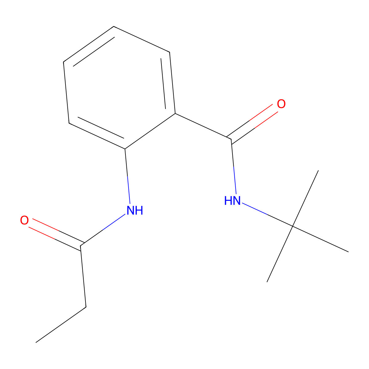 N-tert-butyl-2-(propanoylamino)benzamide molecular structure, CAS 625379-46-6