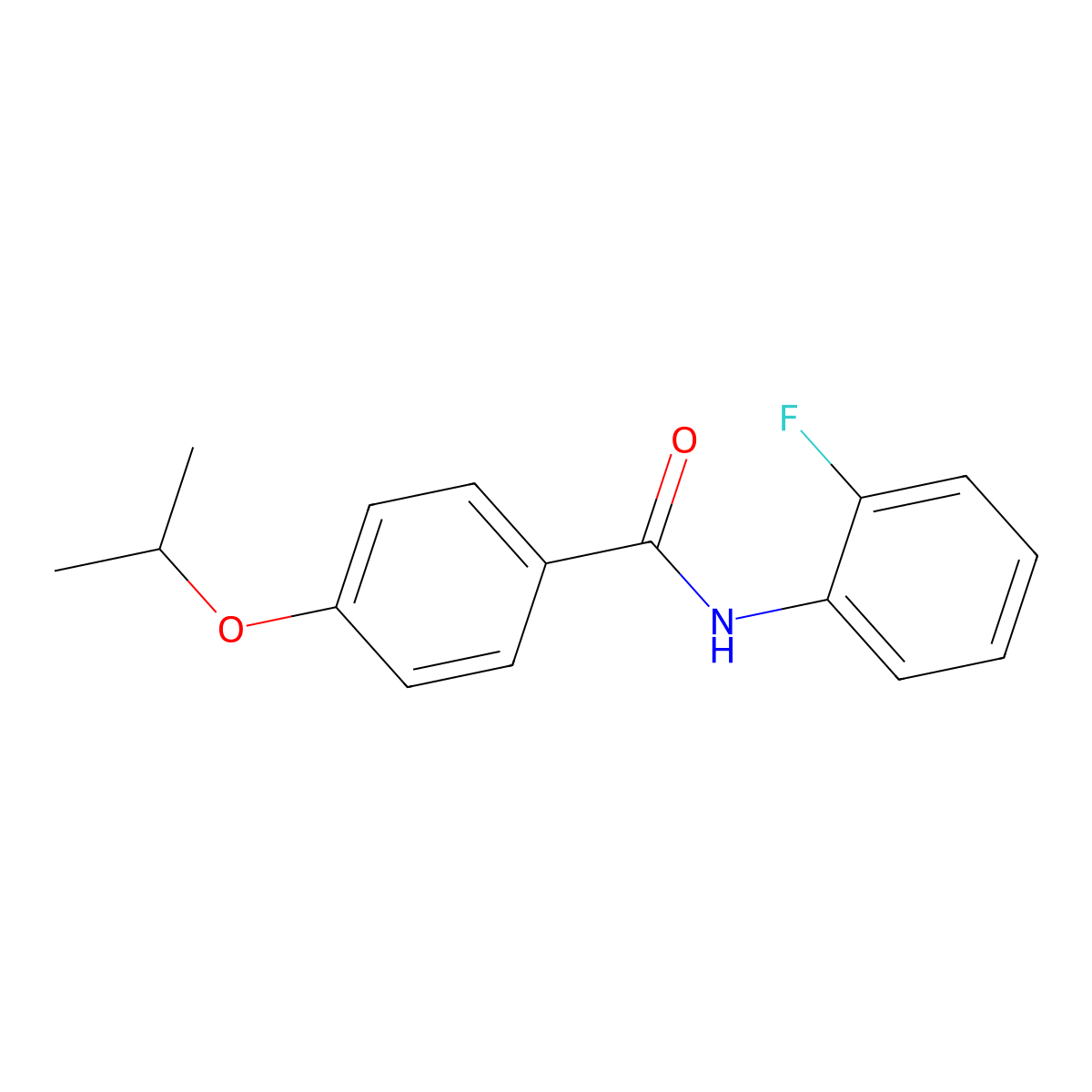 N-(2-fluorophenyl)-4-propan-2-yloxybenzamide molecular structure, CAS 625381-87-5