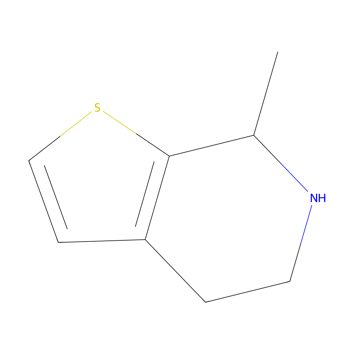 7-methyl-4H,5H,6H,7H-thieno(2,3-c)pyridine molecular structure, CAS 62539-83-7