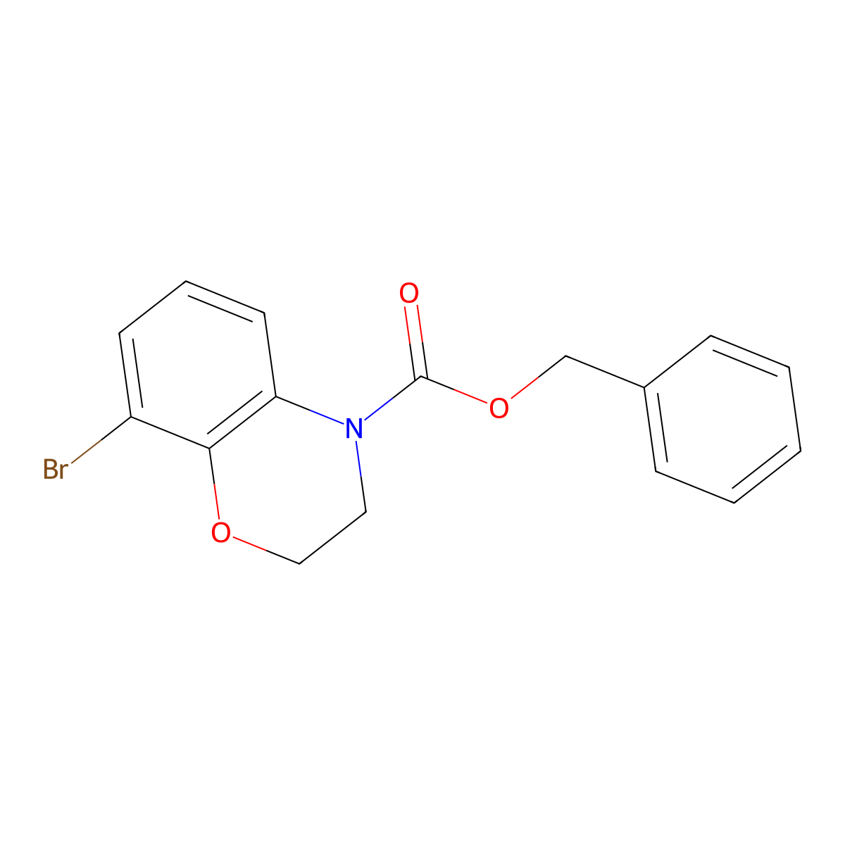 benzyl 8-bromo-3,4-dihydro-2H-1,4-benzoxazine-4-carboxylate molecular structure, CAS 625394-45-8