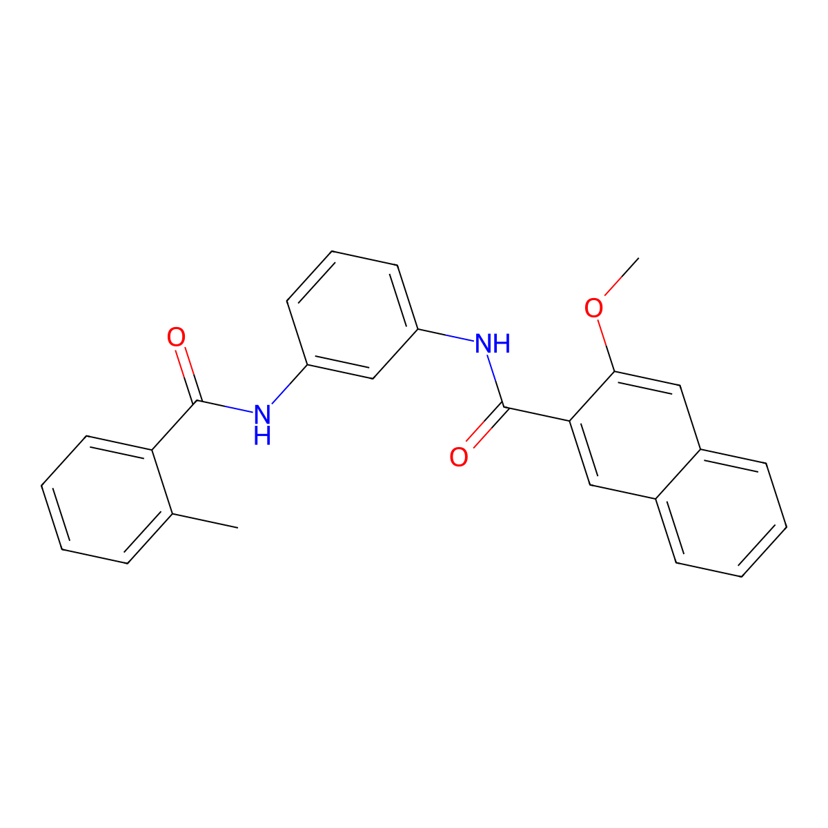 3-methoxy-N-[3-[(2-methylbenzoyl)amino]phenyl]naphthalene-2-carboxamide molecular structure, CAS 625395-58-6