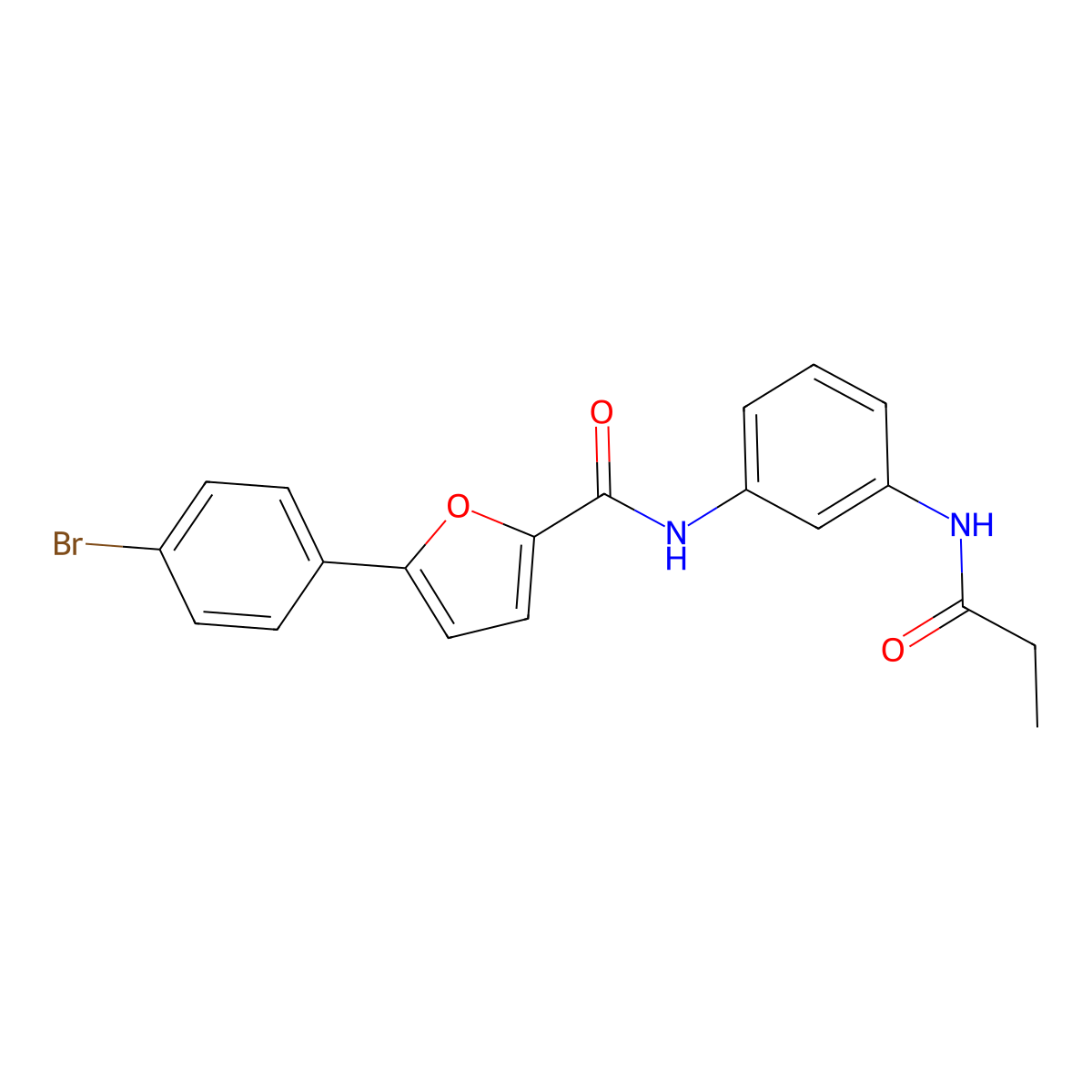 5-(4-bromophenyl)-N-[3-(propanoylamino)phenyl]furan-2-carboxamide molecular structure, CAS 625400-69-3