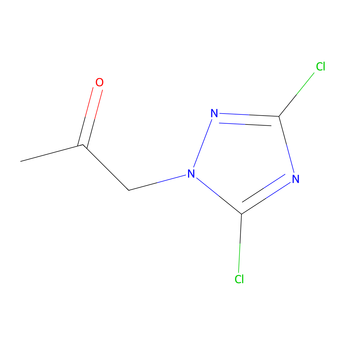 1-(3,5-Dichloro-1H-1,2,4-triazol-1-yl)propan-2-one molecular structure, CAS 625401-77-6