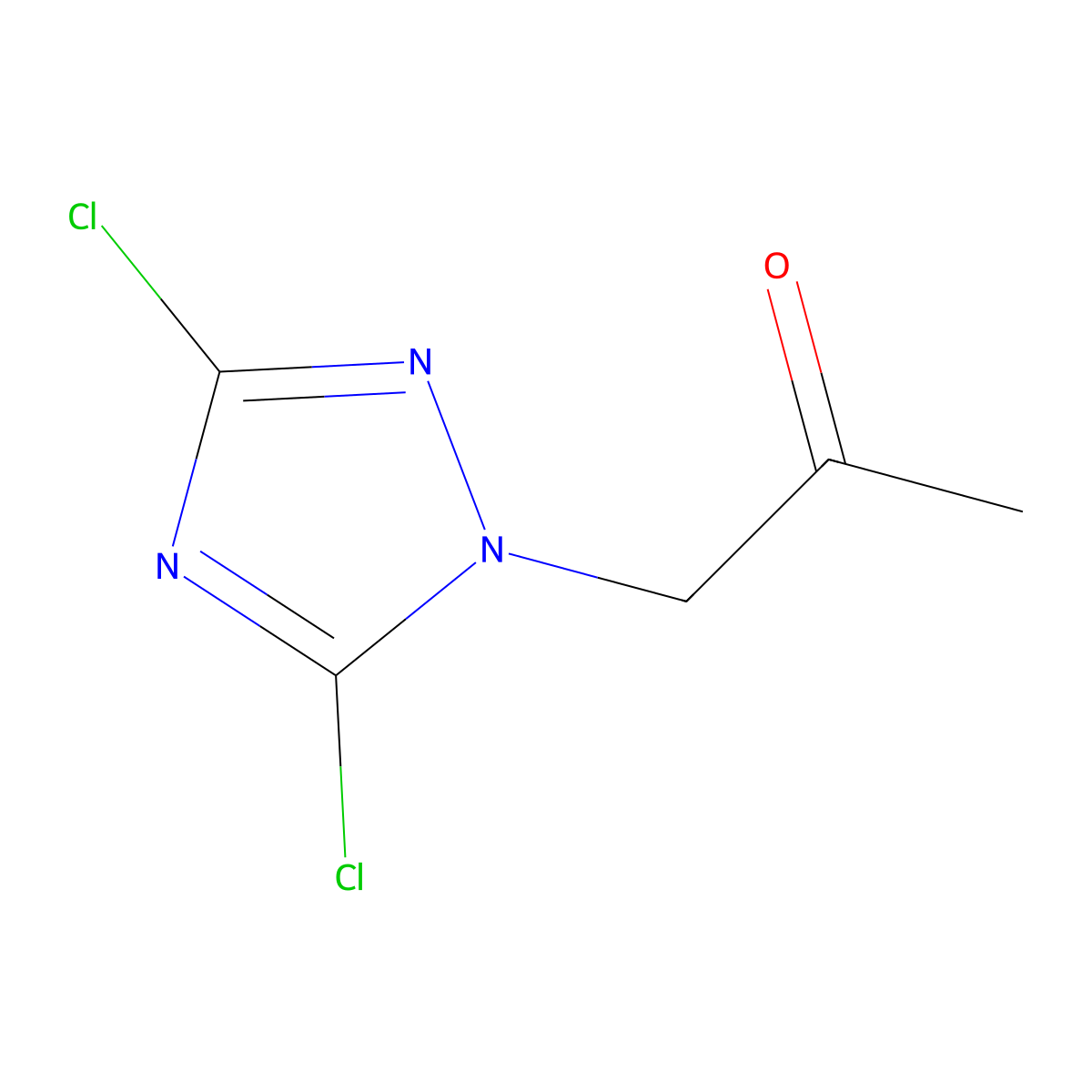 1-(3,5-Dichloro-1H-1,2,4-triazol-1-yl)propan-2-one molecular structure, CAS 625401-77-6