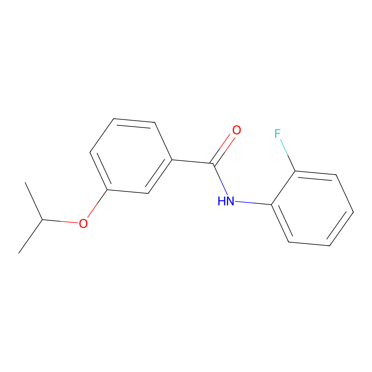 N-(2-fluorophenyl)-3-isopropoxybenzamide molecular structure, CAS 625405-11-0