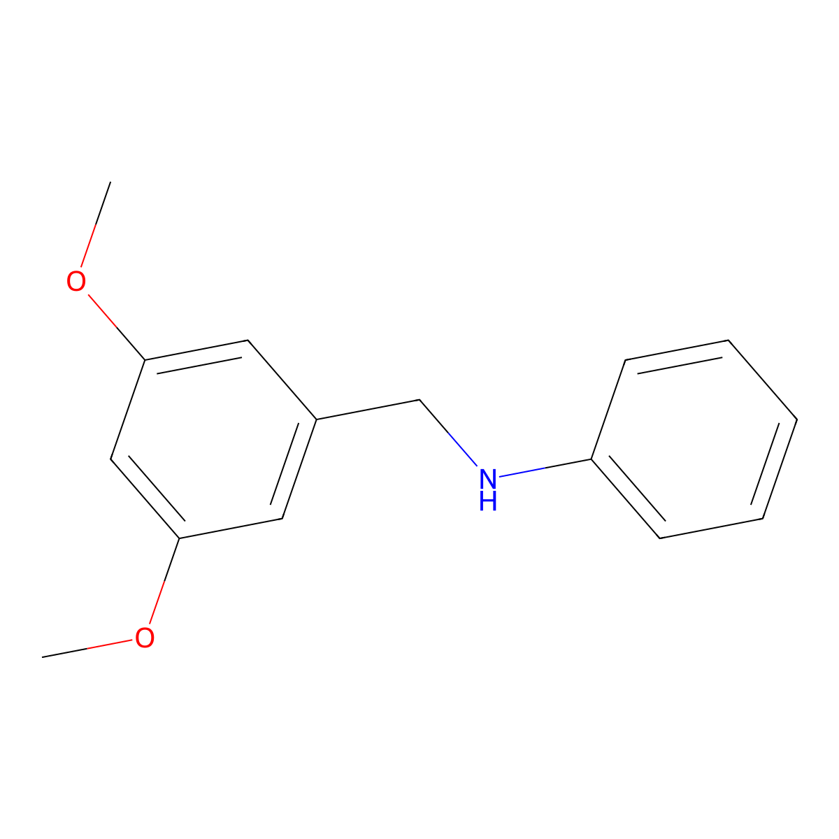 N-[(3,5-dimethoxyphenyl)methyl]aniline molecular structure, CAS 625407-59-2