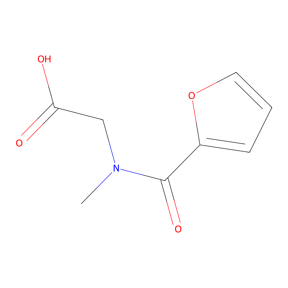2-[1-(furan-2-yl)-N-methylformamido]acetic acid molecular structure, CAS 625408-95-9