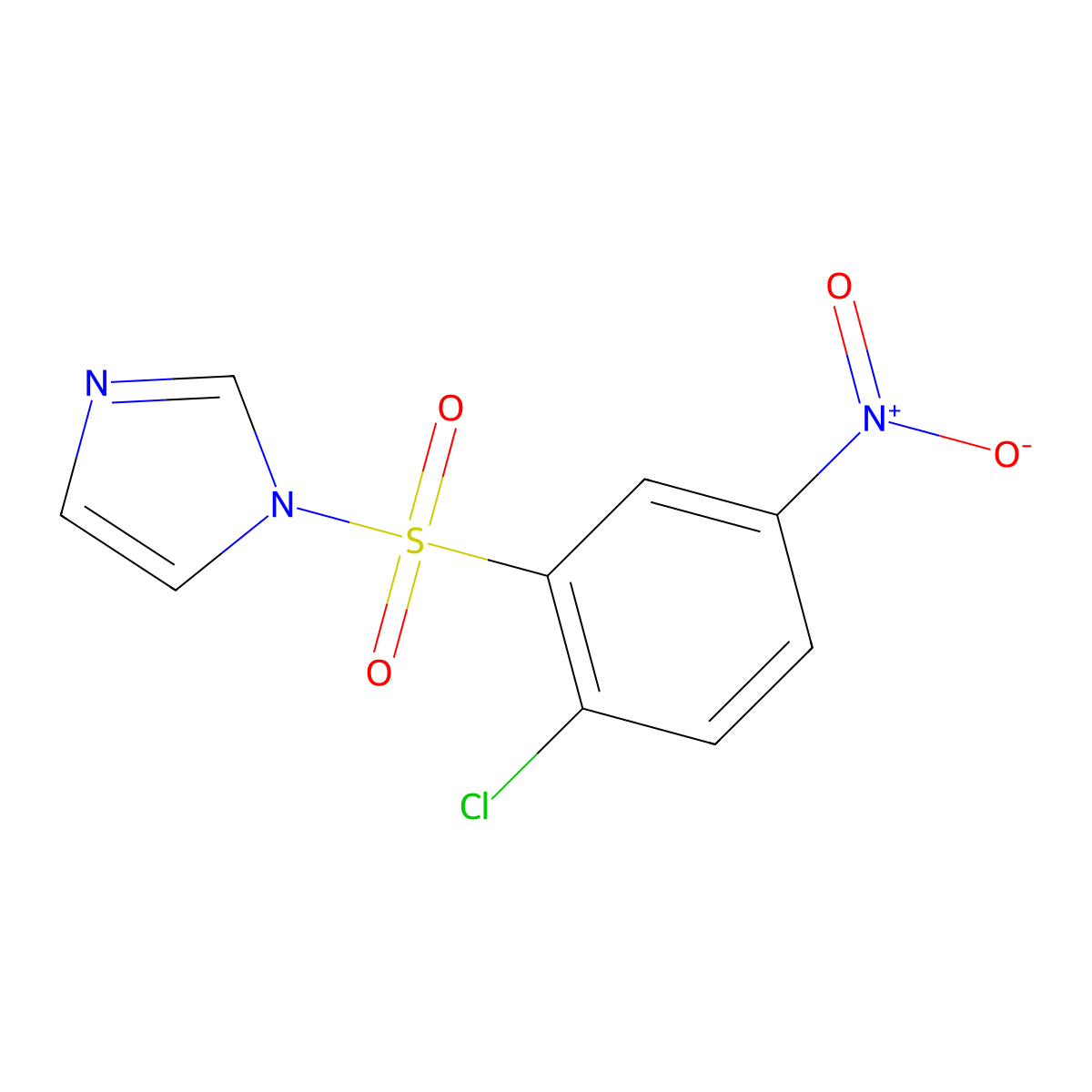 1-(2-Chloro-5-nitrophenyl)sulfonylimidazole molecular structure, CAS 625409-38-3
