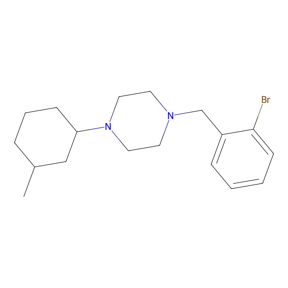 1-[(2-Bromophenyl)methyl]-4-(3-methylcyclohexyl)piperazine molecular structure, CAS 625410-18-6