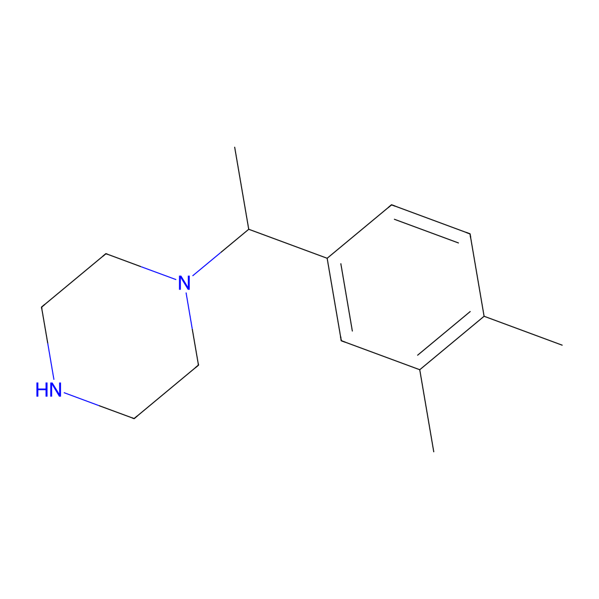 1-[1-(3,4-Dimethyl-phenyl)-ethyl]-piperazine molecular structure, CAS 625413-41-4