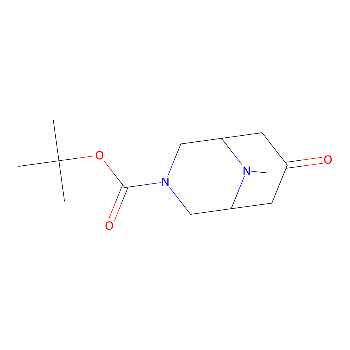 3,9-Diazabicyclo[3.3.1]nonane-3-carboxylic acid, 9-methyl-7-oxo-, 1,1-dimethylethyl ester molecular structure, CAS 625434-89-1