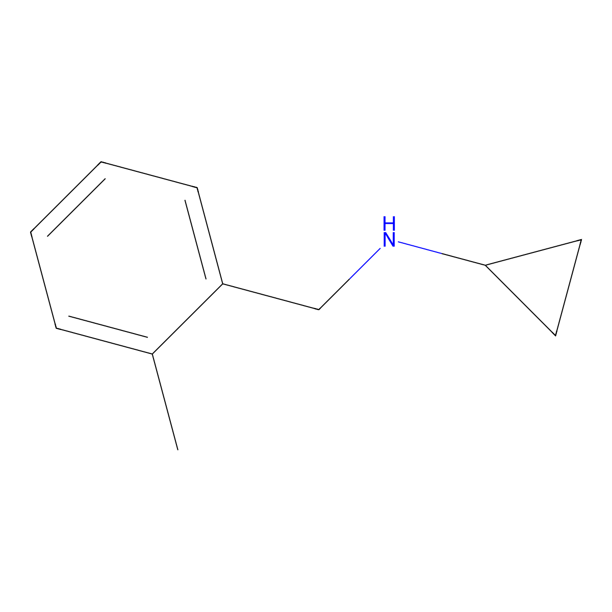 N-(2-Methylbenzyl)cyclopropanamine molecular structure, CAS 625435-05-4
