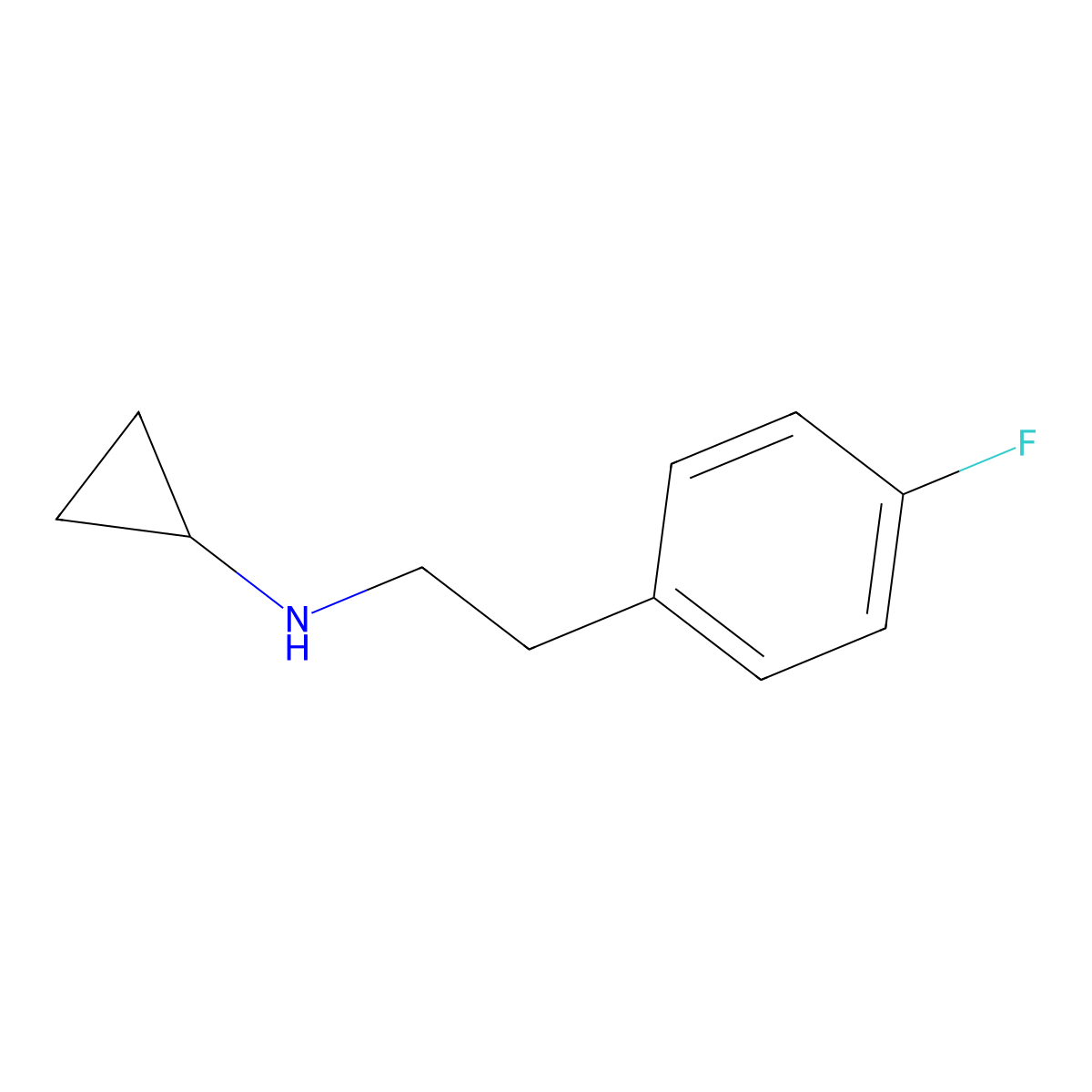 N-[2-(4-fluorophenyl)ethyl]cyclopropanamine molecular structure, CAS 625435-16-7