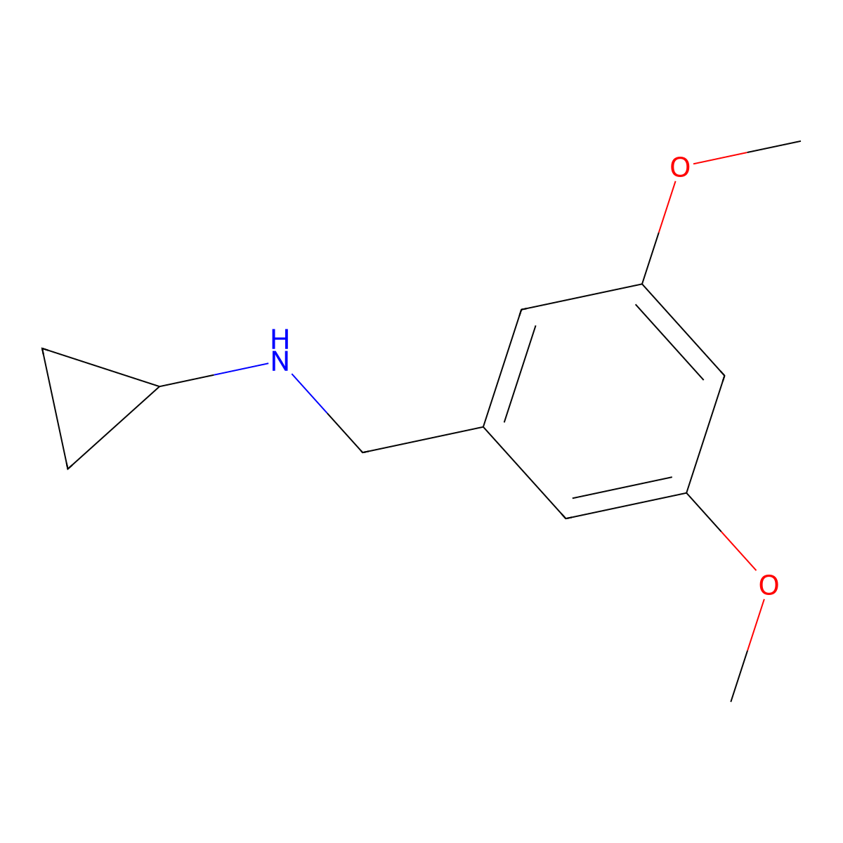 N-(3,5-Dimethoxybenzyl)cyclopropanamine molecular structure, CAS 625435-20-3