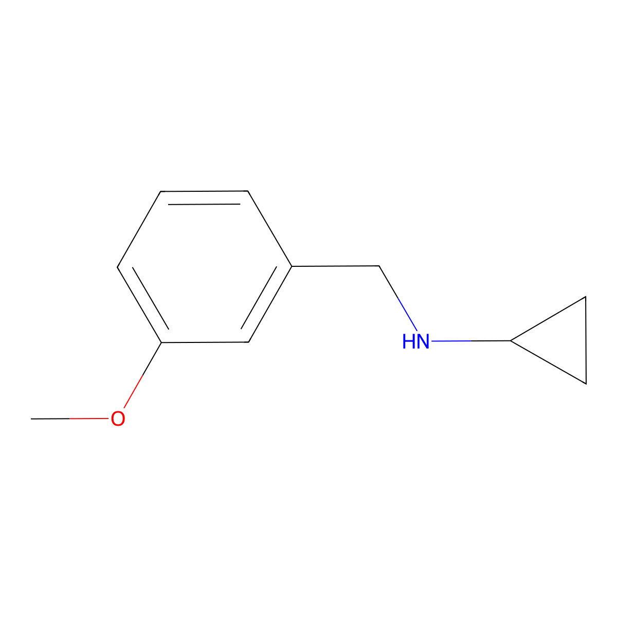 N-((3-methoxyphenyl)methyl)cyclopropanamine molecular structure, CAS 625437-31-2