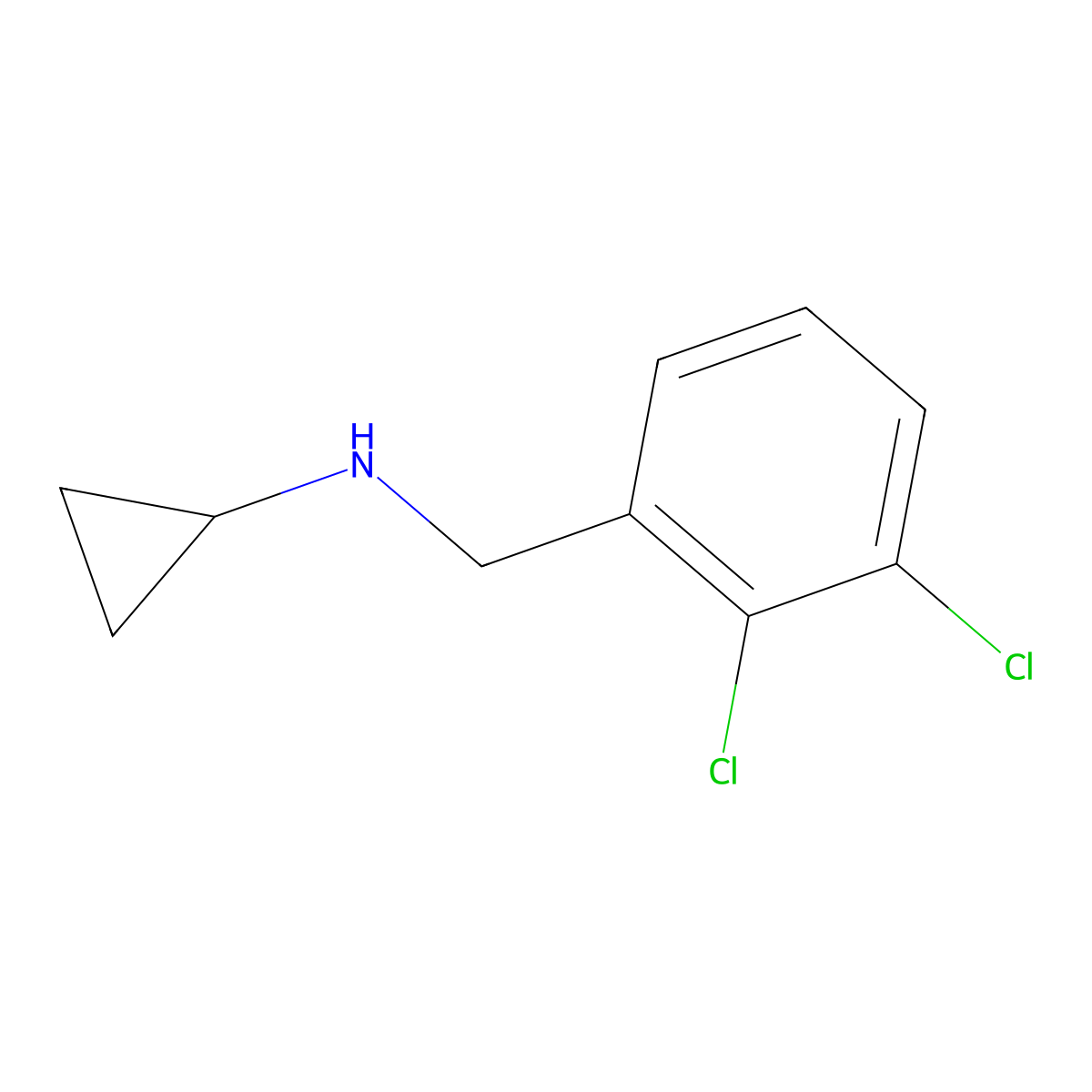Cyclopropyl-(2,3-dichloro-benzyl)-amine molecular structure, CAS 625437-42-5