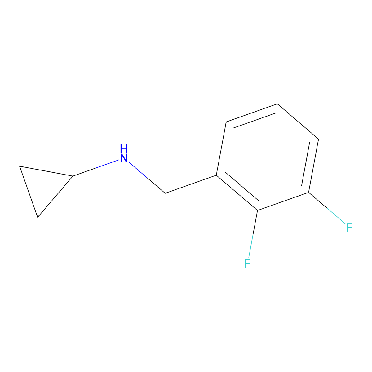 N-[(2,3-difluorophenyl)methyl]cyclopropanamine molecular structure, CAS 625437-45-8