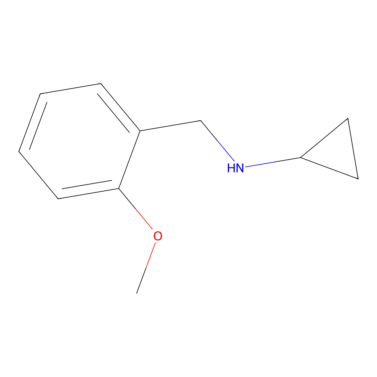 N-((2-methoxyphenyl)methyl)cyclopropanamine molecular structure, CAS 625437-49-2