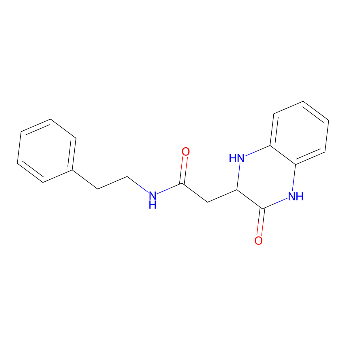 2-(3-Oxo-1,2,3,4-tetrahydro-quinoxalin-2-yl)-N-phenethyl-acetamide molecular structure, CAS 625437-93-6