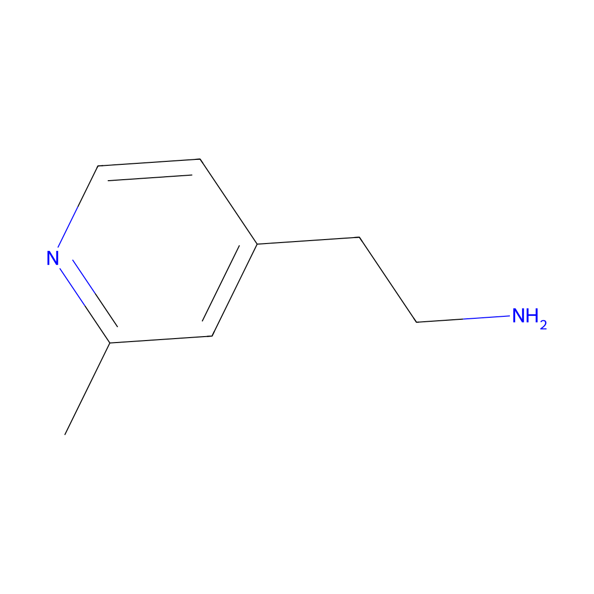 2-(2-Methylpyridin-4-yl)ethanamine molecular structure, CAS 625438-03-1