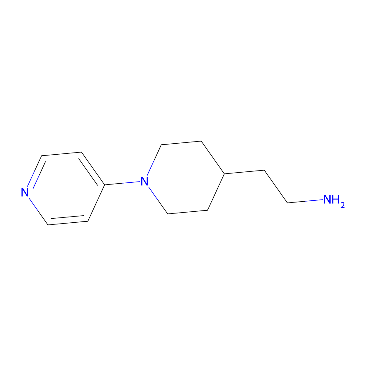 2-[1-(Pyridin-4-yl)piperidin-4-yl]ethan-1-amine molecular structure, CAS 625438-12-2