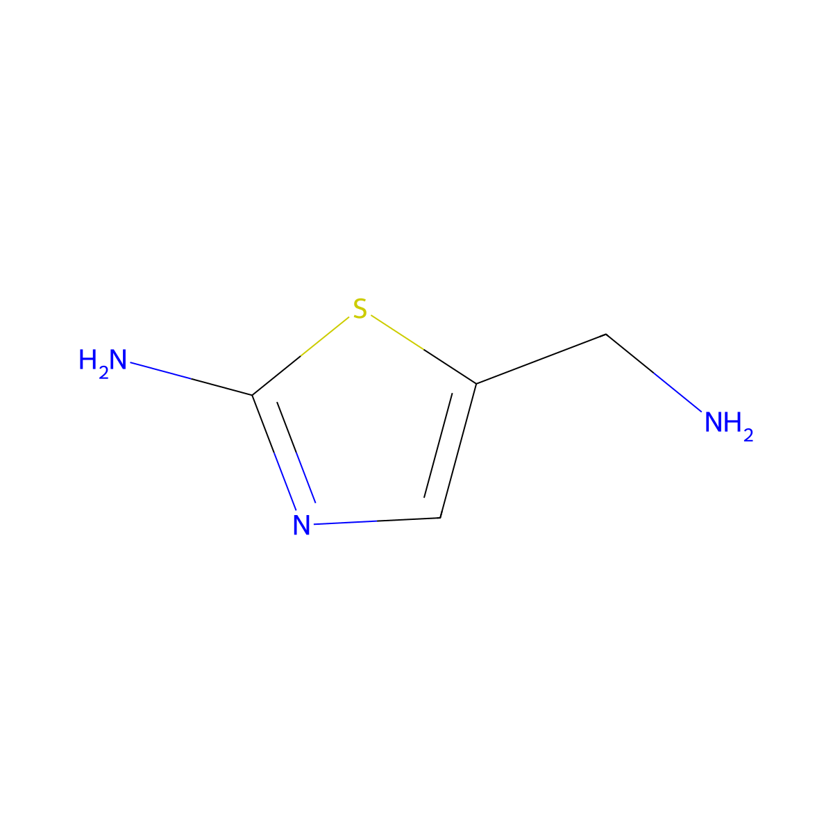 5-(Aminomethyl)-1,3-thiazol-2-amine molecular structure, CAS 625440-80-4
