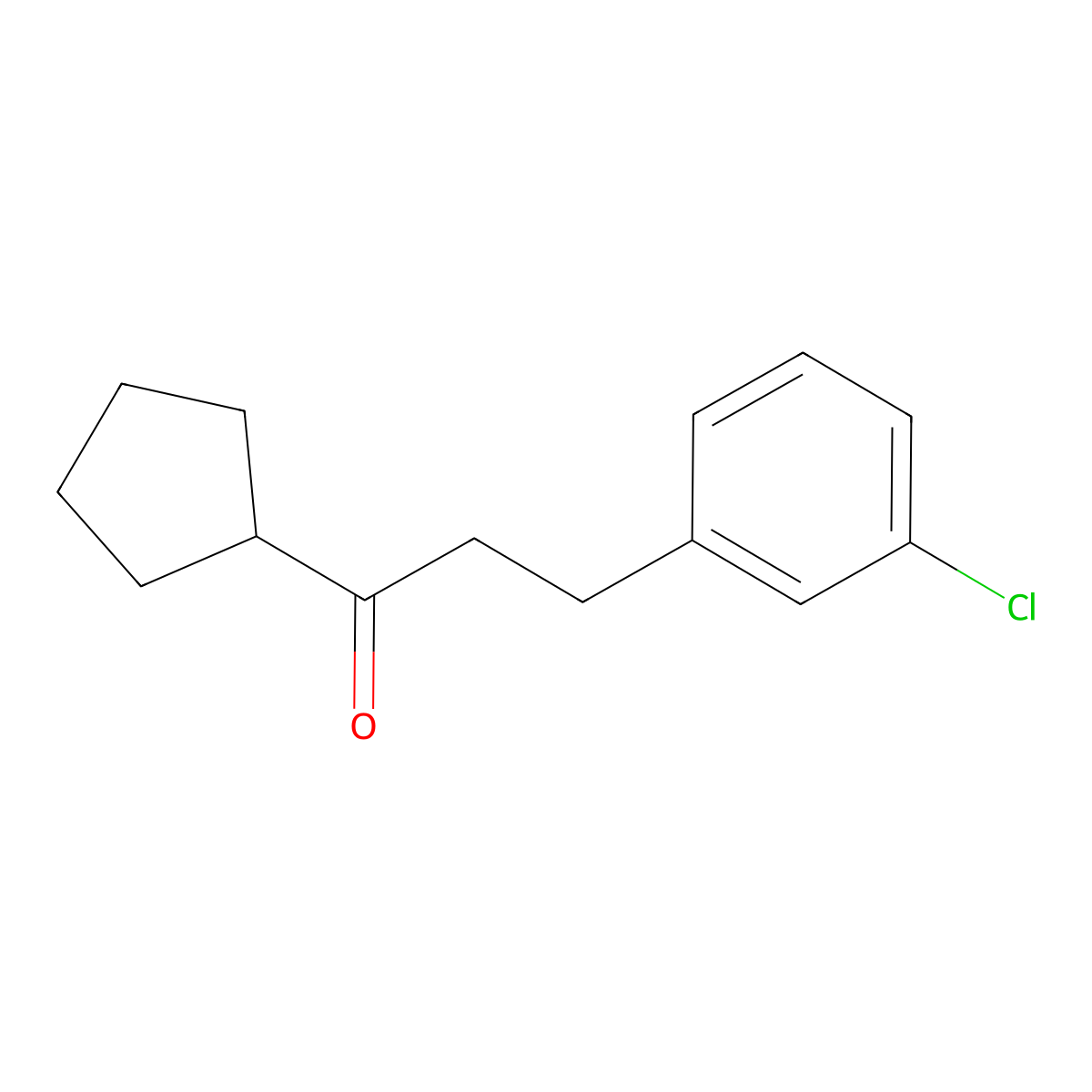 2-(3-Chlorophenyl)ethyl cyclopentyl ketone molecular structure, CAS 625445-70-7