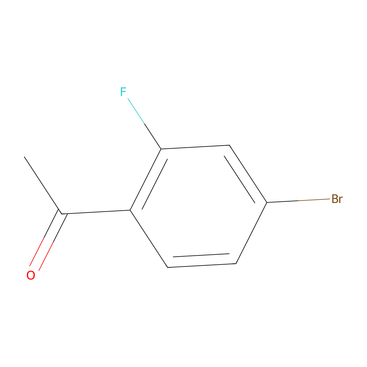 1-(4-Bromo-2-fluorophenyl)ethan-1-one molecular structure, CAS 625446-22-2