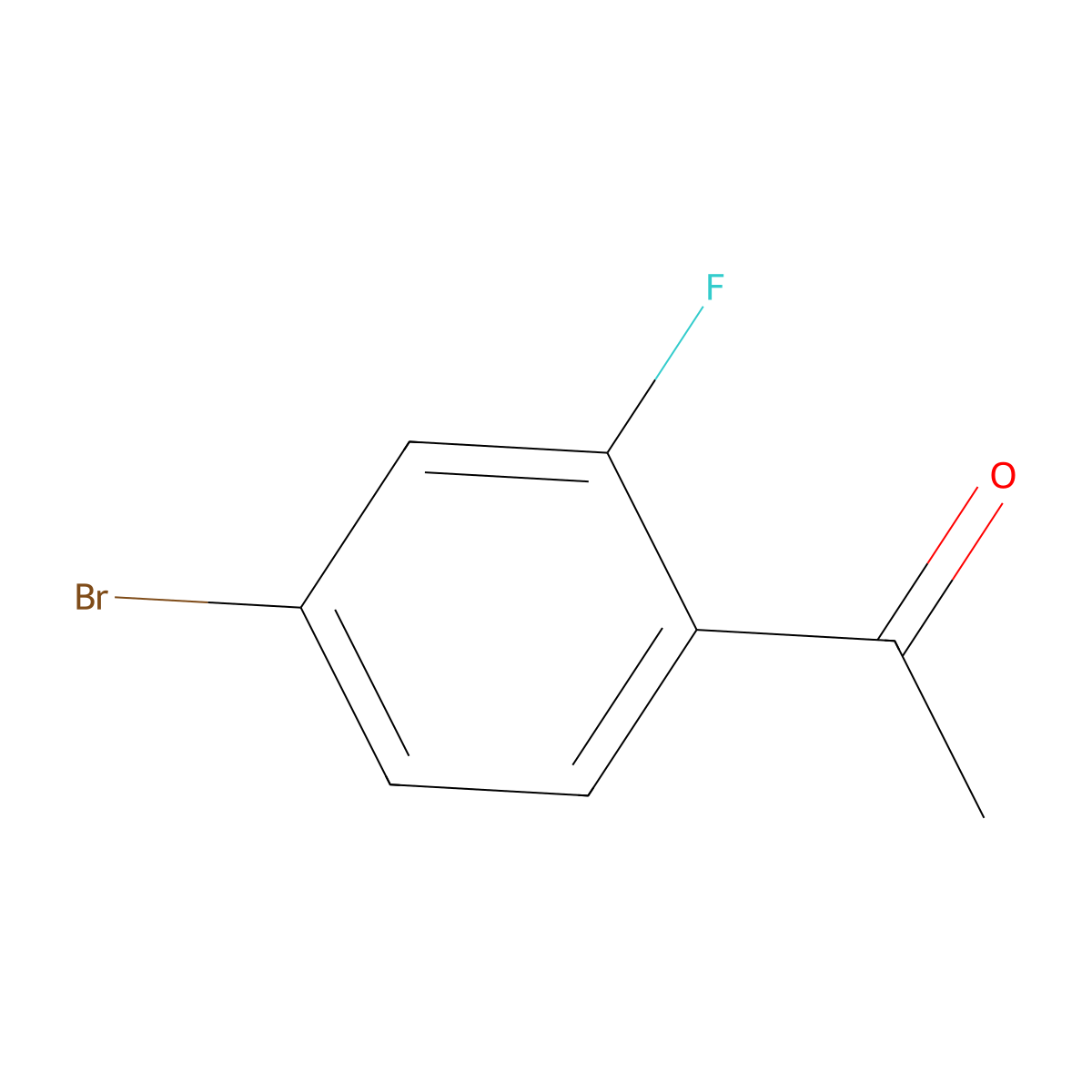 1-(4-Bromo-2-fluorophenyl)ethan-1-one molecular structure, CAS 625446-22-2