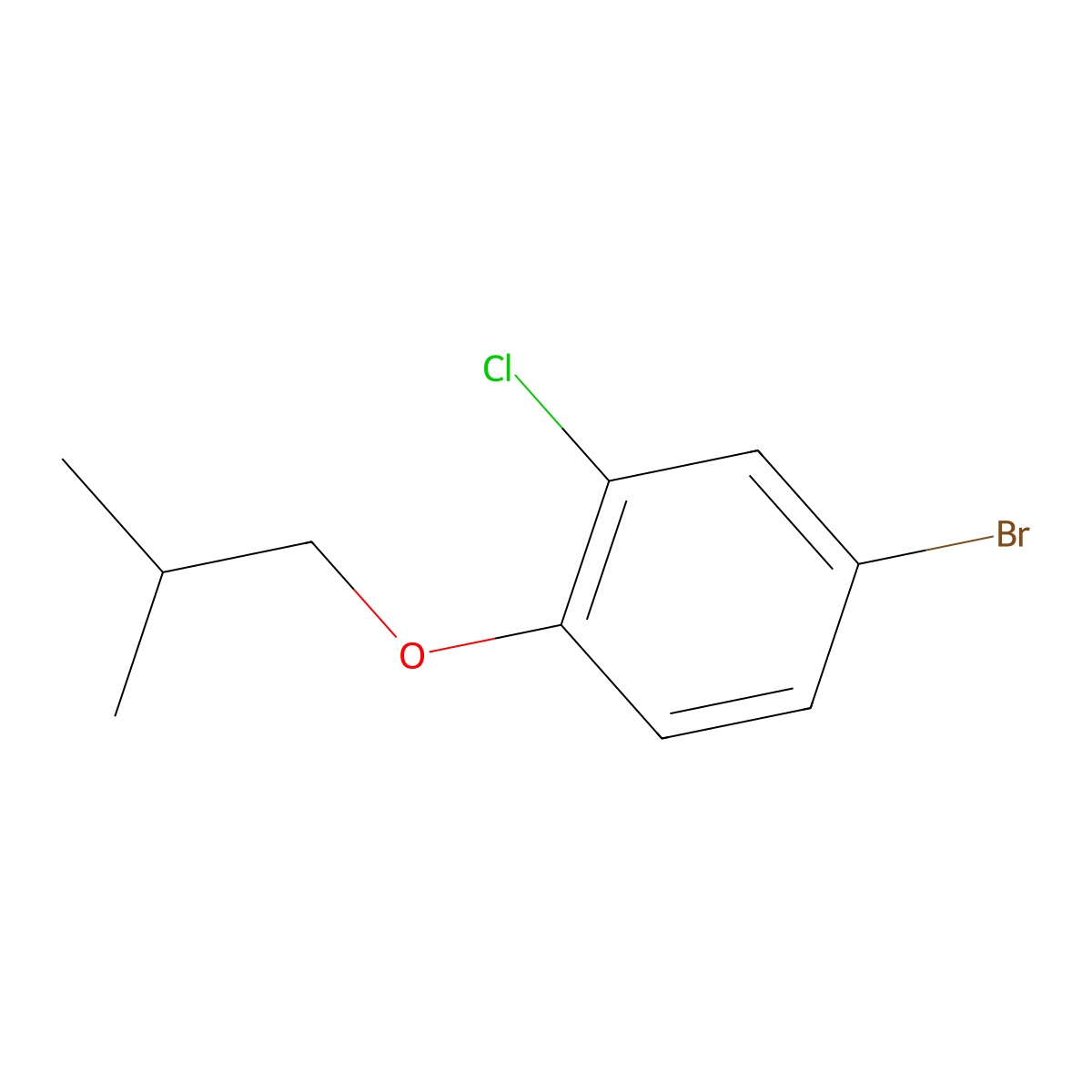 4-Bromo-2-chloro-1-isobutoxybenzene molecular structure, CAS 625446-38-0