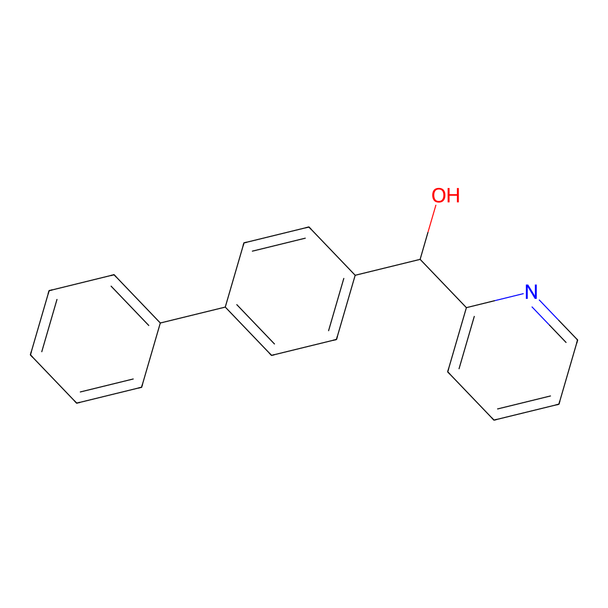 |A-[1,1'-Biphenyl]-4-yl-2-pyridinemethanol molecular structure, CAS 625451-92-5