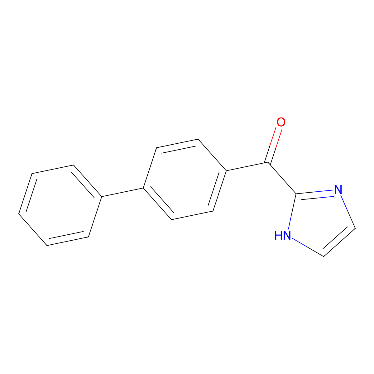 1H-imidazol-2-yl-(4-phenylphenyl)methanone molecular structure, CAS 625451-95-8