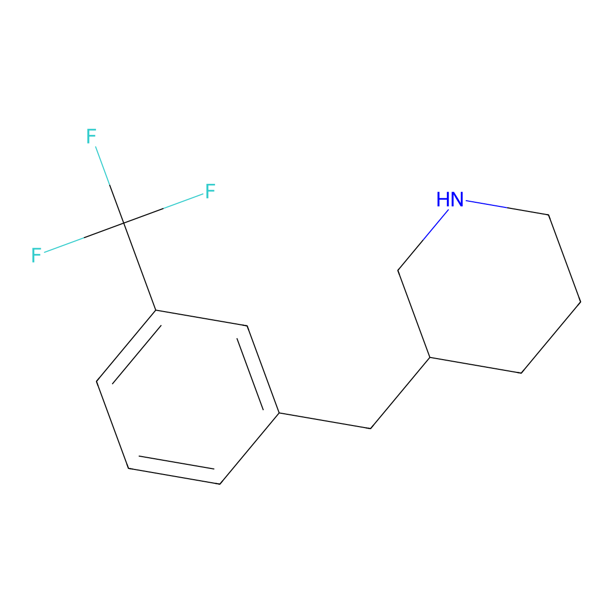 3-(3-Trifluoromethyl-benzyl)-piperidine molecular structure, CAS 625454-25-3