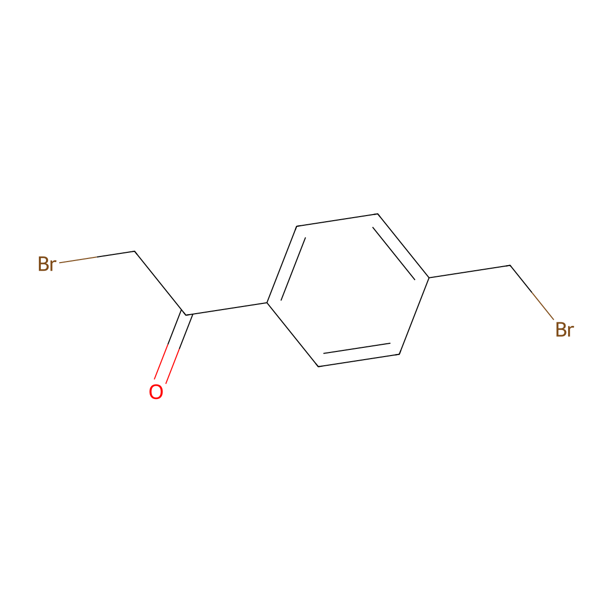 2-Bromo-1-(4-(bromomethyl)phenyl)ethan-1-one molecular structure, CAS 62546-51-4