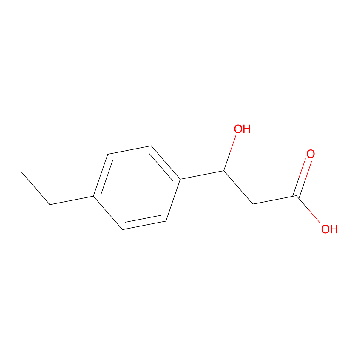 3-(4-Ethylphenyl)-3-hydroxypropanoic acid molecular structure, CAS 62547-73-3