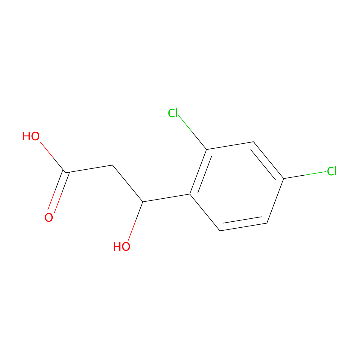 3-(2,4-Dichlorophenyl)-3-hydroxypropanoic acid molecular structure, CAS 62547-75-5