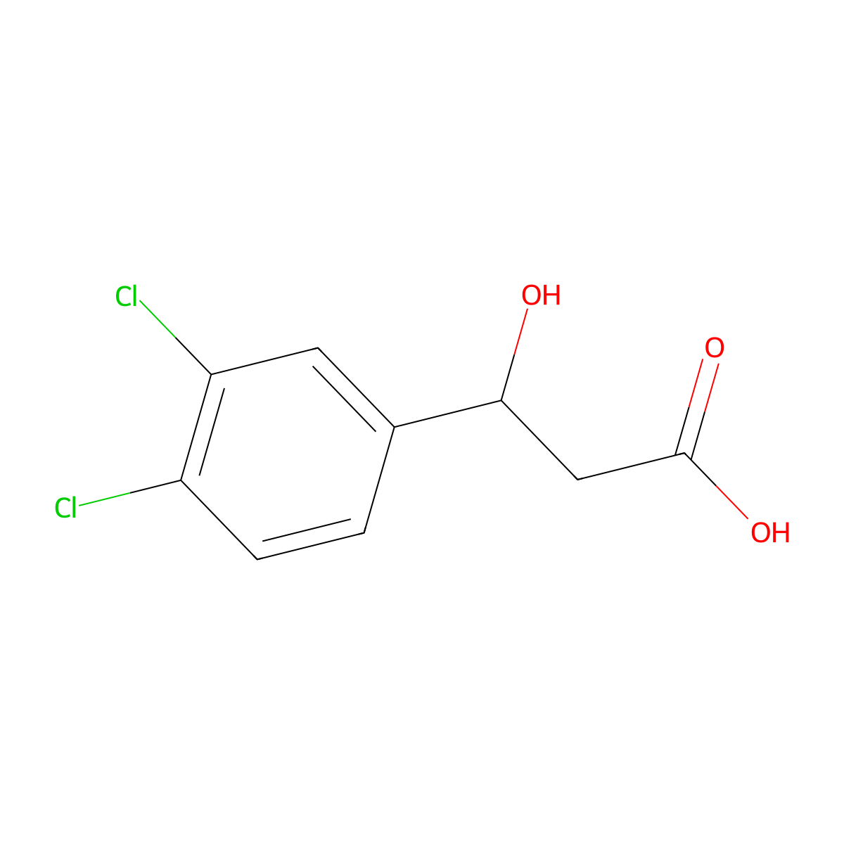 3-(3,4-Dichlorophenyl)-3-hydroxypropanoic acid molecular structure, CAS 62547-77-7