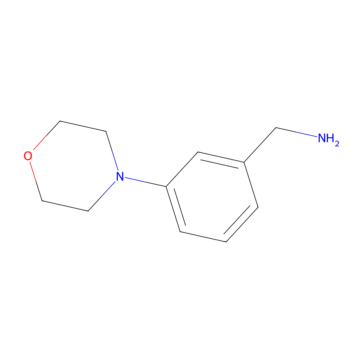 (3-Morpholinophenyl)methylamine molecular structure, CAS 625470-29-3