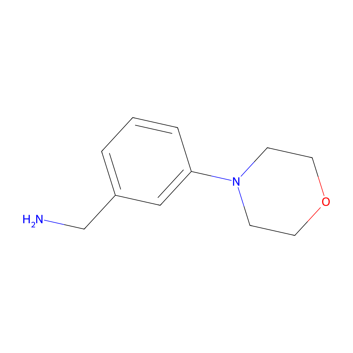 (3-Morpholinophenyl)methylamine molecular structure, CAS 625470-29-3
