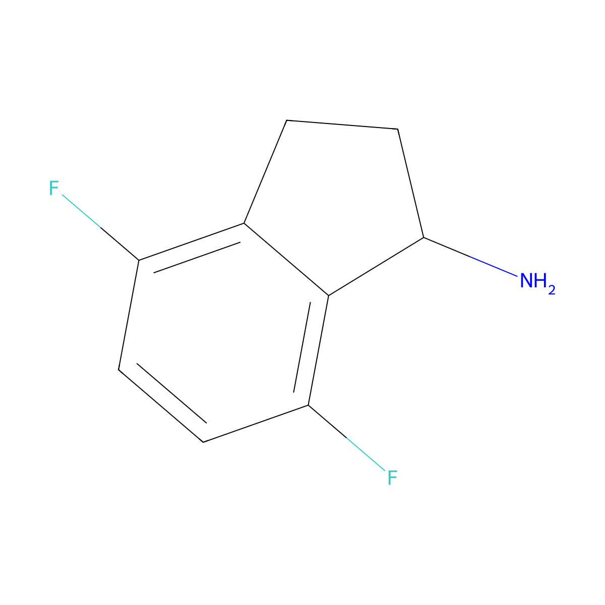 4,7-Difluoro-2,3-dihydro-1H-inden-1-amine molecular structure, CAS 625471-13-8