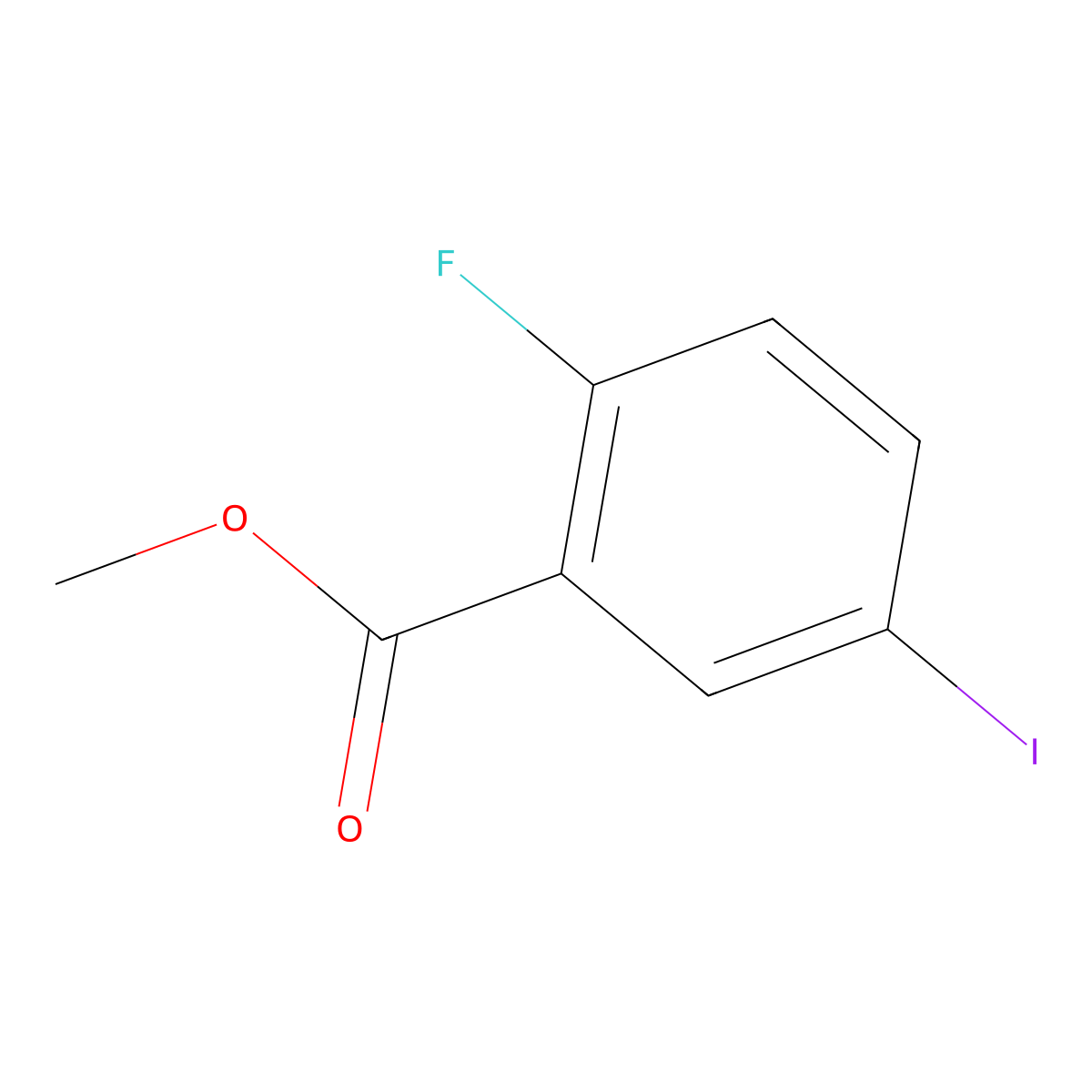 Methyl 2-fluoro-5-iodobenzoate molecular structure, CAS 625471-27-4