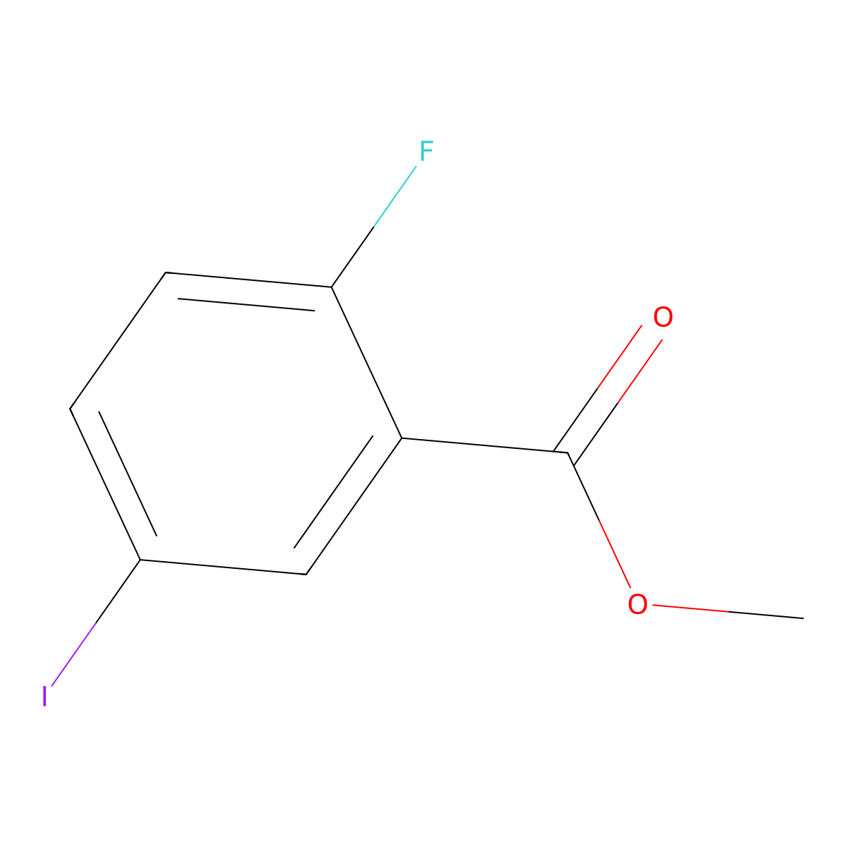 Methyl 2-fluoro-5-iodobenzoate molecular structure, CAS 625471-27-4