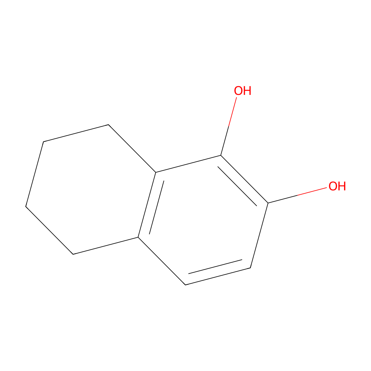 5,6,7,8-Tetrahydronaphthalene-1,2-diol molecular structure, CAS 6255-90-9